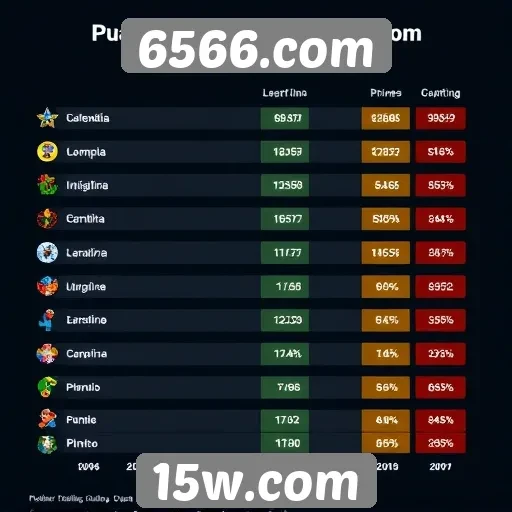 Estatísticas de popularidade dos jogos em 6566.com